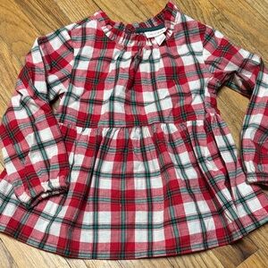 Cat & Jack Red Plaid Kids Blouse